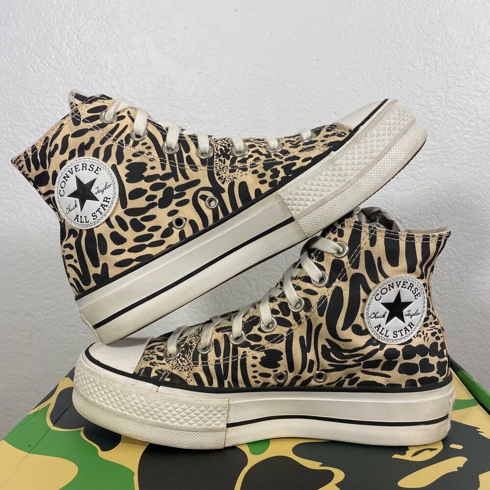 Converse ctas hi leopard lift platform animal print